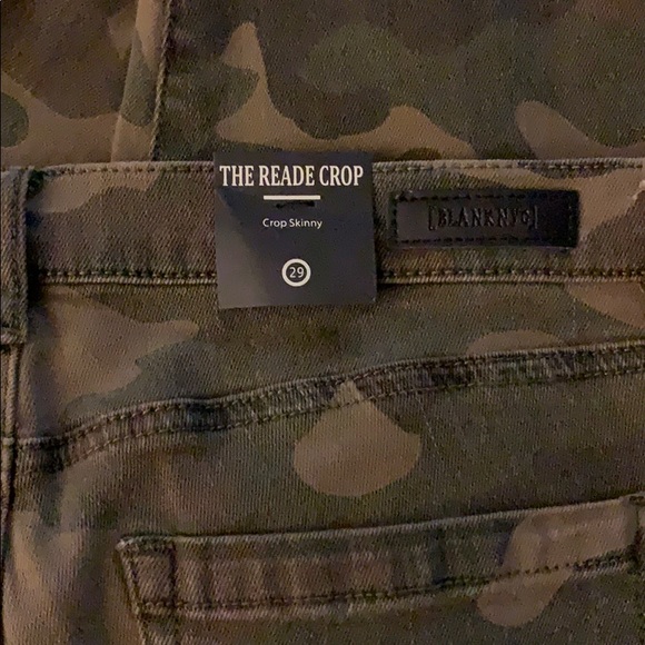 Blank NYC Reade Crop ankle green camo skinny jeans - Picture 6 of 8
